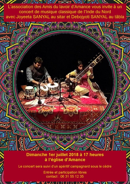 Affiche concert musique indienne