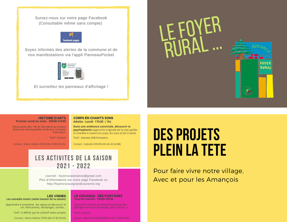 Foyer Rural Amance - programme décembre 2021